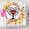Colorful Love Tree Print Shower Curtain-Free Shipping