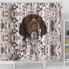 German Shorthaired Pointer Print Shower Curtain-Free Shipping