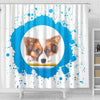 Cute Papillon Dog Print Shower Curtain-Free Shipping