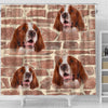 Irish Red And White Setter Print Shower Curtain-Free Shiping