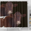 Cute Pinzgauer cattle (Cow) Print Shower Curtain-Free Shipping