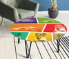 Borzoi Dog Print Circular Coffee Table