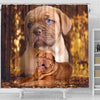 Bordeaux Mastiff Print Shower Curtains-Free Shipping