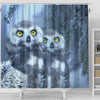 Amazing Snow Owl Bird Print Shower Curtains-Free Shipping