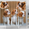 Cavalier King Charles Spaniel Print Shower Curtain-Free Shipping