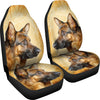 German Shepherd On Yellow Print Car Seat Covers- Free Shipping