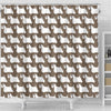 Sealyham Terrier Dog Pattern Print Shower Curtains-Free Shipping