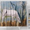 Chianina Cattle (Cow) Print Shower Curtain-Free Shipping
