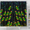 Caique Parrot Print Shower Curtains-Free Shipping