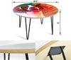 Brittany Dog Print Circular Coffee Table