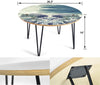 Amazing Bengal Cat Print Circular Coffee Table