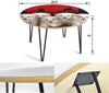 Bichon Frise Print Circular Coffee Table