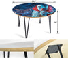 "Keep silence" Cat Print Circular Coffee Table