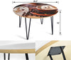 Afghan Hound Print Circular Coffee Table