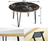 Belgian Tervuren Dog Print Circular Coffee Table