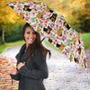 Yorkshire Terrier Dog Floral Print Umbrellas