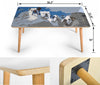 Bulldog Mount Rushmore Print Rectangular Coffee Table
