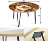 Alaskan Malamute Print Circular Coffee Table