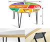 Borzoi Dog Print Circular Coffee Table