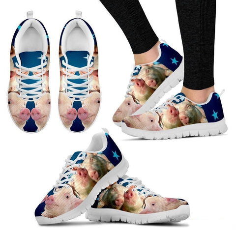 Pink Pig Running Shoes For Women-Free Shipping-Paww-Printz-Merchandise
