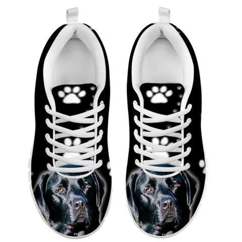 Black Labrador-Dog Running Shoes For Women-Free Shipping-Paww-Printz-Merchandise