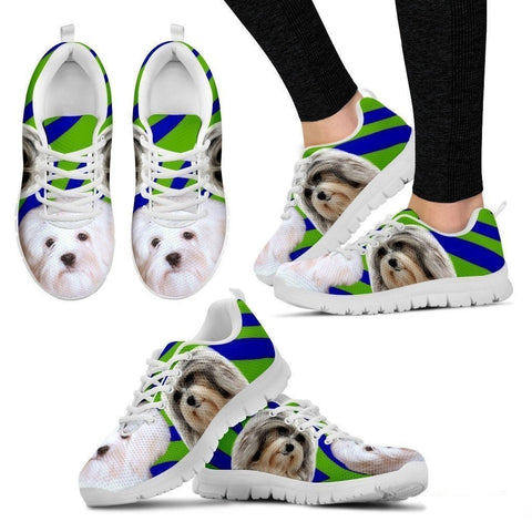 White Lowchen Dog Running Shoes For Women-Free Shipping-Paww-Printz-Merchandise