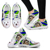 White Lowchen Dog Running Shoes For Women-Free Shipping-Paww-Printz-Merchandise